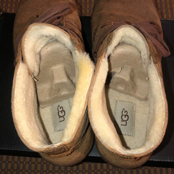 UGG Men’s Kramer Bomber Chestnut Boots Size 11 - Picture 13 of 16